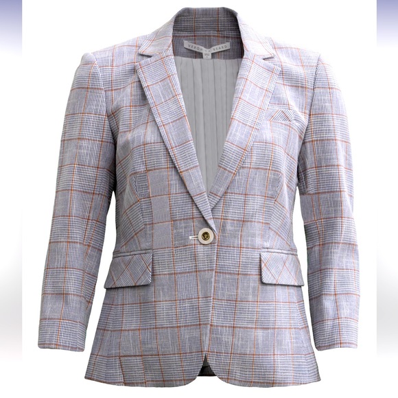 Veronica Beard Schoolboy Dickey Jacket in Plaid Multi size 2 Blazer - Picture 1 of 5